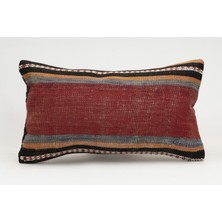 Kilim Wholesale El Yapımı Kilimden Yapılmış Vintage Kırlent Kılıfı, Yün, 30X50 cm