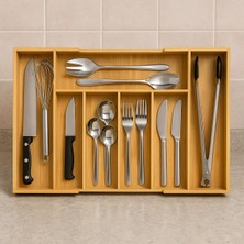 Feyza Design Bambu Çok Bölmeli Çekmece Içi Düzenleyici, Ayarlanabilir, Pratik Organizer