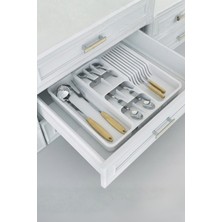 Feyza Design Genişleyebilir Çekmeceli Ayarlanabilir Kaşıklık ve Bıçaklık Seti