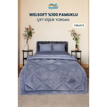 Uysal Yorgan Welsoft %100 Pamuklu Çift Kişilik Yorgan ANTRASİT