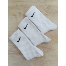 Ünlü Çorap Erkek Spor Çorap Beyaz (41-44) 3 Çift