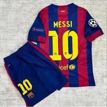 Portego B.a.r.c.e.l.o.n.a 2015 Şampiyonlar Ligi Finali Lionel Messi Nostalji Çocuk Forması 3'lü Set