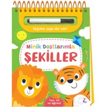 İndigo Kitap Minik Dostlarımla Şekiller – Yaz, Sil ve Öğren