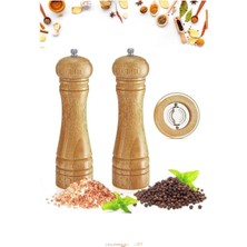 Feyza Design Ahşap Baharat Tuz Öğütücü Değirmen 1 Adet, Doğal ve Şık Tasarım