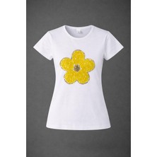 Dıgıl Kids Papatya Desenli Kısa Kol Likralı Penye