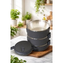 Feyza Design 3 Katlı Yemek Termosu ve Saklama Kabı, Pratik ve Şık Tasarım