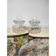 Feyza Design Mini Stardust Cam Saklama Kavanozu 2'li Set, Şık ve Dayanıklı Tasarım