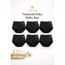 Qulat 1851 Premium Yüksek Bel Modal Külot 6’lı Paket – Konforlu & Toparlayıcı