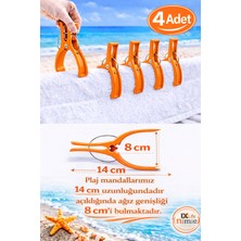 MixmioLife Şezlong Mandalı 14CM Xxl Havlu Tutucu Mandal  Güçlü Plastik Şezlong Klipsi