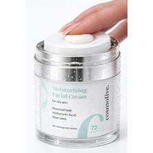 Yüz Kremi | Yağlı Ciltler Için | Niasinamid & Aloe Vera | 72 Saat Nem | Cilt Dengesi