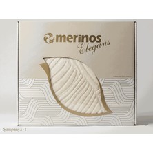 Merinos Elegans Çift Kişilik Battaniye Şampanya - Yaprak