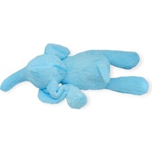 Aesco Peluş Sevimli Hayvanlar 65 cm Uyku Arkadaşım Fil - Mavi (Lisinya)