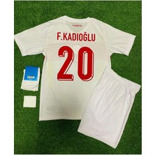 Portego Türkiye Euro 2024 Ferdi Kadıoğlu Çocuk Forması 4'lü Set (White)