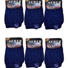 6 Lı Paket Seher Yıldızı Pamuklu Penye Düğmeli Erkek Boxer 0008