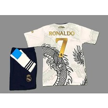 Portego R,e,a,l, M,a,d,r,i,d, Dragon Desenli C,r,i,s,t,i,a,n,o, R,o,n,a,l,d,o Çocuk Forması 4'lü Set