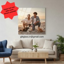 Glitglass Kişiye Özel Kare Cam Tablo - Istediğiniz Fotoğraf Basılır - 4mm Temperli Cam Duvar Dekoru