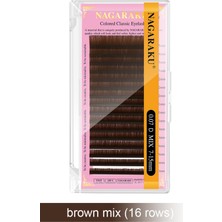 Özgürce Kahverengi Mix 0,07D Ipek Kirpik 7-15MM Uzunluk, Doğal ve Hafif Güzellik