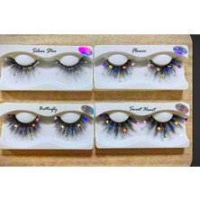 Özgürce Parlak Kirpik Glitter 4’lü Set, Gözlere Işıltı Katın