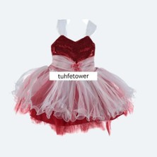 Kırmızı Askılı Çocuk Abiye Tuhfetower