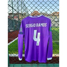 Portego R.e.a.l.m.a.d.r.i.d 2017 Cardiff Şampiyonlar Ligi Sergio Ramos Forması (Uzun Kol)