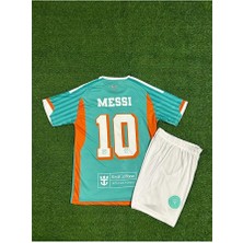 Portego Inter Miami 2024/25 Yeni Sezon Lionel Messi Çocuk Forması (Turkuaz)