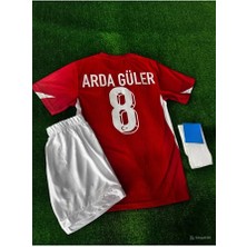 Portego Türkiye Milli Takım Arda Güler Kırmızı Futbol Çocuk Forması 3'lü Set