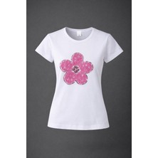 Dıgıl Kids Papatya Desenli Kısa Kol Likralı Penye