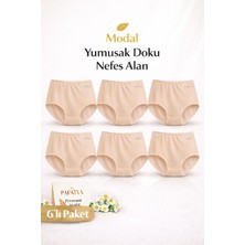 Qulat 1851 Premium Yüksek Bel Modal Külot 6’lı Paket – Konforlu & Toparlayıcı