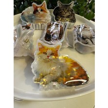 Joinkidz 3D Parlak Kedi Figürlü Kemik Toka Kadın Çocuk Genç