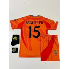 Portego R.madridd 2024/25 Yeni Sezon A.r.d.a G.ü.l.e.r Deplasman Çocuk Forması 4'lü (Armalı Set)