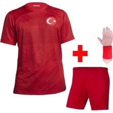 Portego Türkiye Euro 2024 Isimsiz Kırmızı Çocuk Forması 4'lü Set