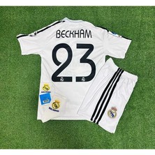 Portego R.madridd 2004/05 Sezon D.a.v.i.d B.e.c.k.h.a.m Nostalji Çocuk Forması Armalı Set (White)