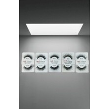 Özgürce Hacimli ve Doğal Görünümlü 5'li Takma Kirpik Seti