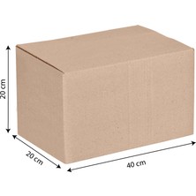 40X20X20 Çift Oluklu Koli 5  Adet - Kutukoli - Boş Koli - Kargo Kolisi - E Ticaret Kolisi -Kutumarketim- 5 Ds