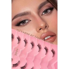 Özgürce 3D Yarım Ay Ipek Takma Kirpik, 7li, Hafif ve Doğal Görünüm Sağlar
