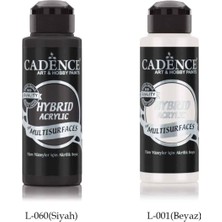 Cadence Multisurface Hibrit Boya Set1 Siyah ve Beyaz Renkli 120 ml H-060 ve H-001 Modelleri
