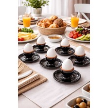 Feyza Design El Yapımı Çömlek Yumurta Kabı 6'lı Set, Şık ve Doğal Tasarım