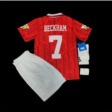 Portego Mânchester/unîted 92/93 Sezonu D.a.v.i.d B.e.c.k.h.a.m Nostalji Çocuk Forması 4'lü Set