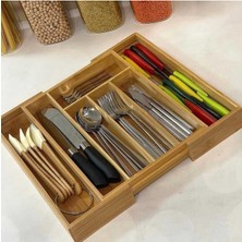 Feyza Design Ayarlanabilir Bambu Çekmece Içi Kaşıklık ve Organizeri