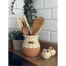 Feyza Design Şık Hasır Kaşıklık, Zarif ve Dayanıklı Mutfak Aksesuarı