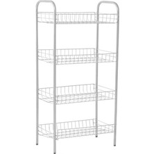 Feyza Design Dört Katlı Metal Raf, Dayanıklı ve Şık Depolama Çözümü