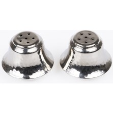 Feyza Design Bakır Tuzluk ve Baharatlık Takımı, Gümüş Renk, 2'li Set, Şık ve Zarif Tasarım