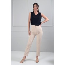 By Saygı Kadın Pensli Krep Pantolon