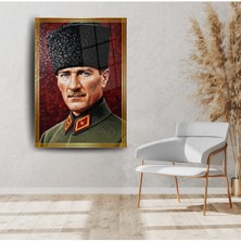 Glitglass Mustafa Kemal Atatürk Cam Tablo - Modern Dekoratif Duvar Tablosu1