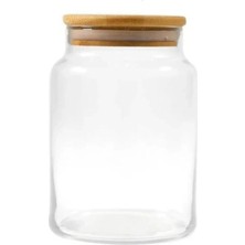 Feyza Design Bambu Kapaklı Vakumlu Cam Erzak Kavanozu 2l, Sağlıklı Saklama Şıklığı