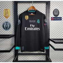 Portego R. Madridd 2017-18 Kiev Şampiyonlar Ligi Finali Cristiano Ronaldo Forması (Siyah-Uzun-Kol)