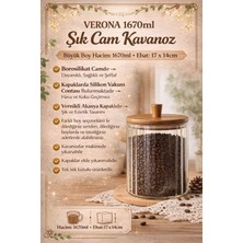 Feyza Design Akasya Cam Kavanoz 1670 Ml, Baharat, Bakliyat, Kahve Için Ideal Kullanım