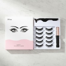 Özgürce Kolay Takıp Çıkartılan 5 Çift Manyetik Kirpik Seti ile Mükemmel Bakış