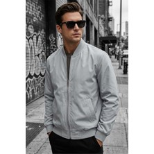 Oksit Guezy Astarlı Kolej Yaka Slim Fit Mevsimlik Erkek Bomber Ceket Mont - Su Itici Kumaş