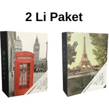 Bf Albüm Fotoğraf Albümü 15X21 100'LÜK Renkli Desenli Anı Albümü 2'li Paket